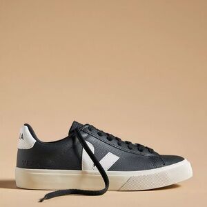 Veja Black Campo Leather Sneakers